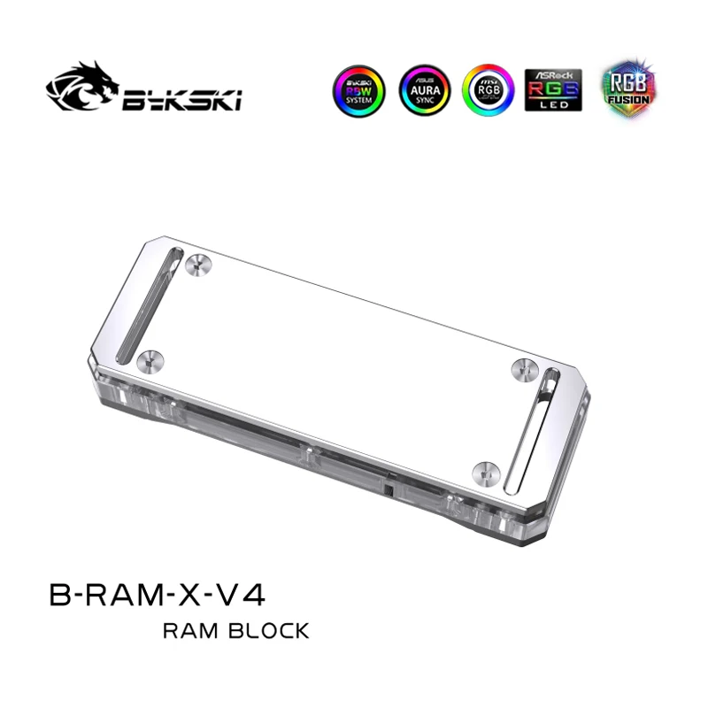 Bykski B-RAM-X-V4 RGB RAM Water Block Support Dual Channel Memory Cooler Heatsinks Radiator Copper |