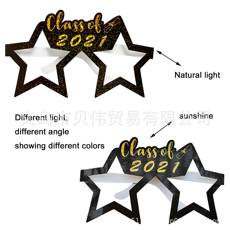 

2021 Graduation Paper Glasses Graduates Party DIY Happy Graduation Party Decoration For Student Grad Ceremony Party Class Over