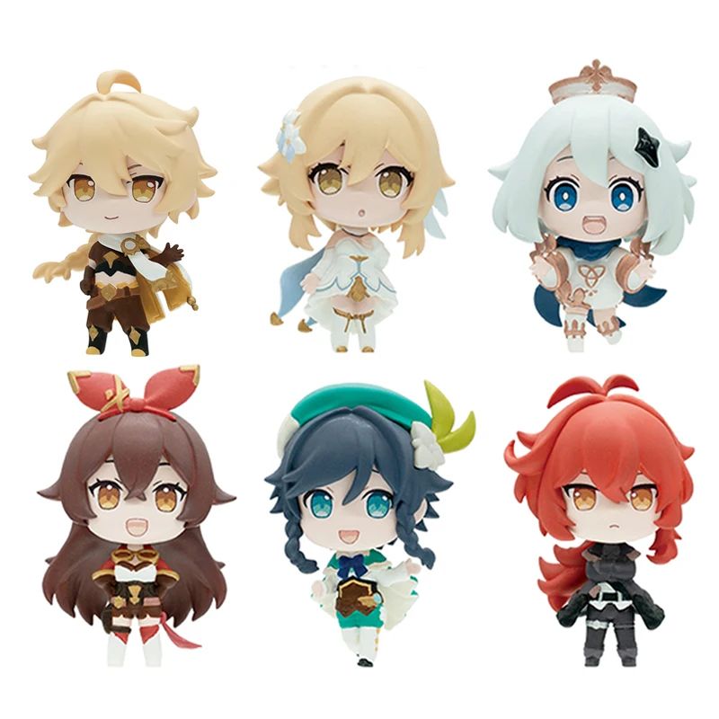 

Bandai Genshin Impact Gashapon Diluc Ragnvindr Amber Anime Figure Action Model Figurals Brinquedos Toys Collcetion Gacha Gifts