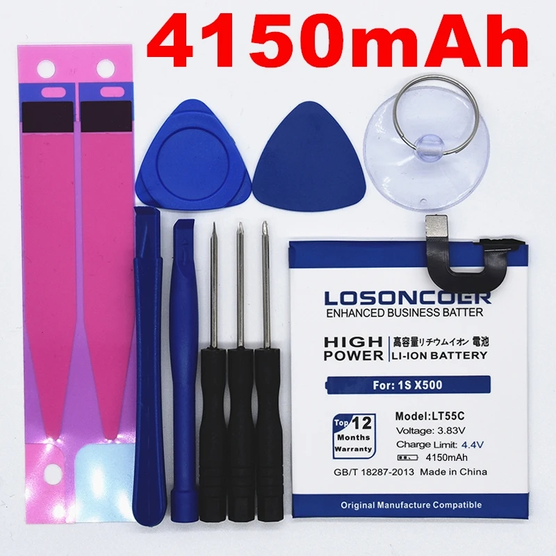 LOSONCOER Высококачественный аккумулятор 4150 мАч LOSONCOER LT55C Аккумулятор для Letv LeEco 1S X500 батарея+ Бесплатные инструменты+ наклейка
