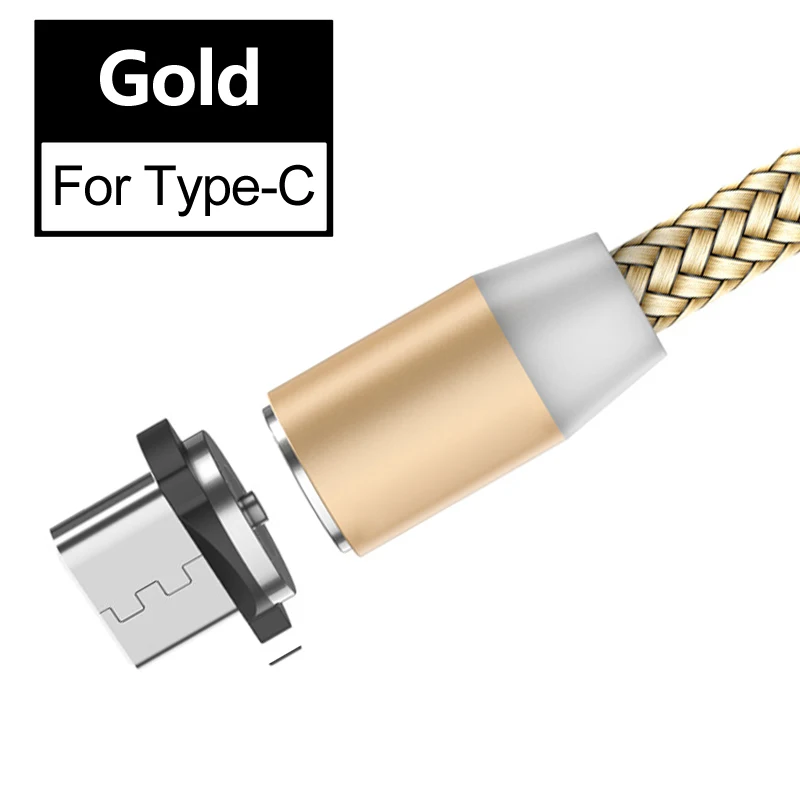 Магнитный usb-кабель для быстрой зарядки type C кабель для iPhone 5s 6s 7 8 Plus магнитное зарядное устройство для зарядки данных для SONY XA2 XA3 XZ3 XZ4 - Цвет: Gold Type-C Cable