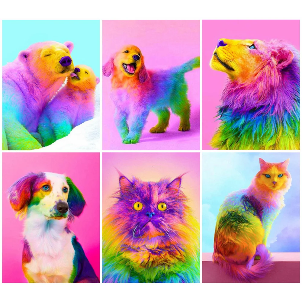 HUACAN Алмазная картина животное алмазное искусство полная дрель вышивка собака