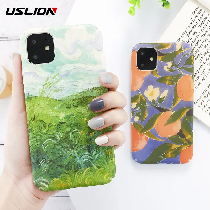 Чехол для телефона USLION с рисунком фруктов и зеленых листьев iPhone 11 Pro Max XR XS X Xs 7 8 6 6s