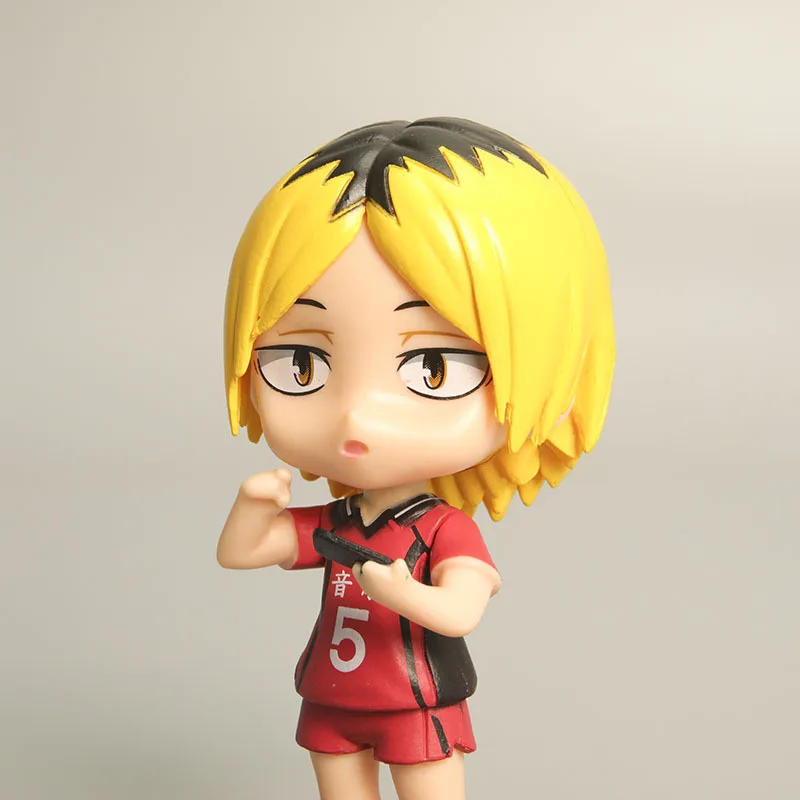 

6 Pcs/lot Haikyuu Figure Kenma Kozume Kei Tsukishima Yu Nishinoya Animation Cartoon Volleyball Younth Cake Ornaments Doll