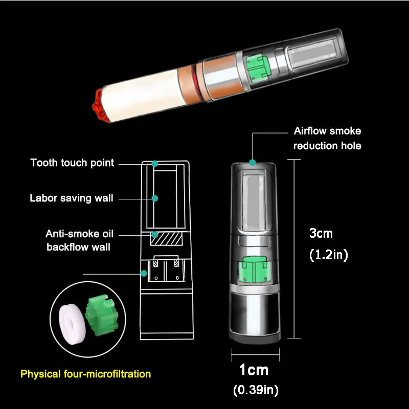 100 шт. набор сигарет табачный фильтр для курения одноразовый уменьшающий