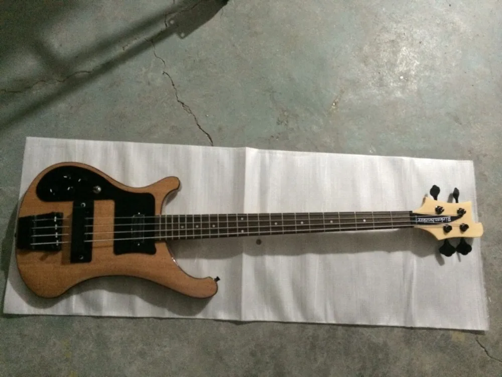 Бас гитара 2019 fireglo на заказ 4 струны Rickenback Натуральная отделка Ricken bass stereo два