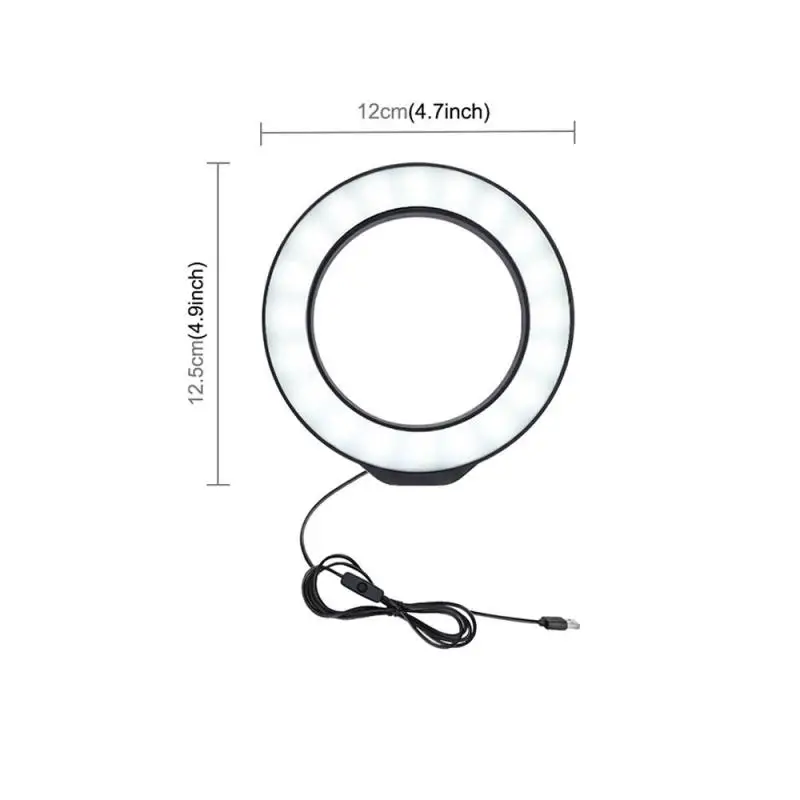 

1PC LED Ring Fill Light PULUZ 4.7 Inch 12cm USB LED Ring Vlogging Photography Video Lights For Live Broadcast Video Photography