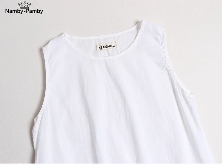 

New Summer Mori Girl Embroidered Base Vest Cotton Lace Loose Solid Color Tank Tops Women 2021