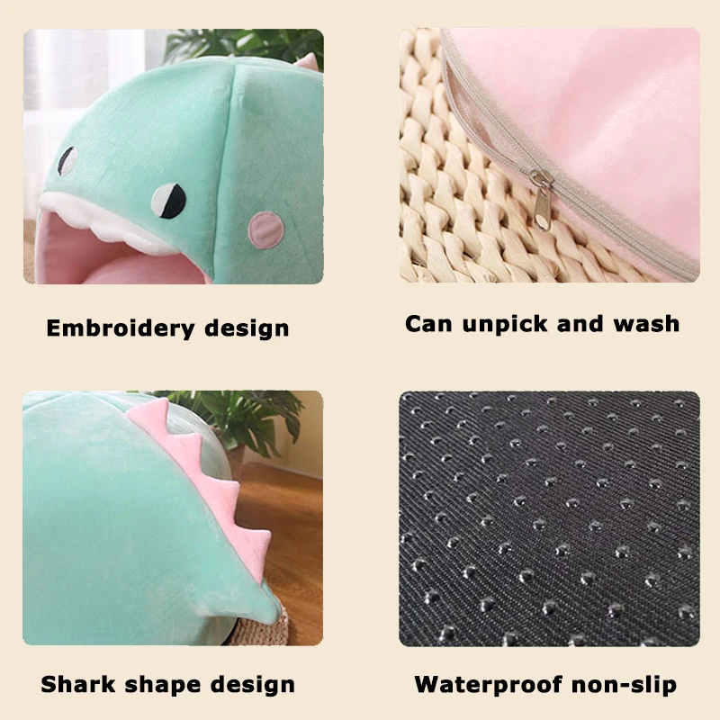 2021 new cave cat house pet bed tent lounger dog basket mat puppy kittens warm cozy house kennel cushion supplies bed for cats free global shipping