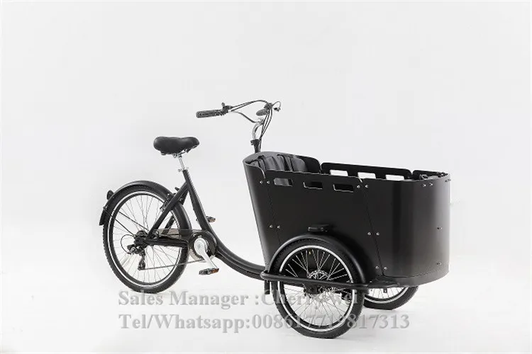 250 Вт электрическая педаль детский грузовой велосипед трехколесный akfiets