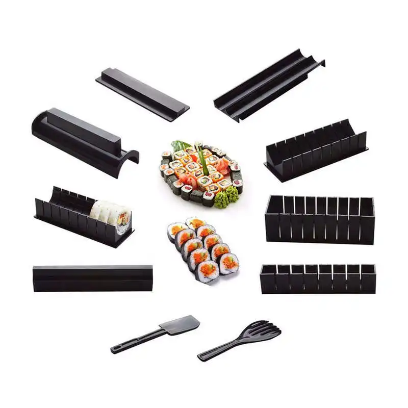 

10 Pics/Set Diy Sushi Maker Onigiri Mold Rice Mould Kits Kitchen Bento Accessories Tools