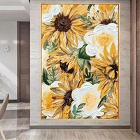 100 handpainted oil painting abstract flower sunflower on canvas wall art picture home decor for living room canvas painting
