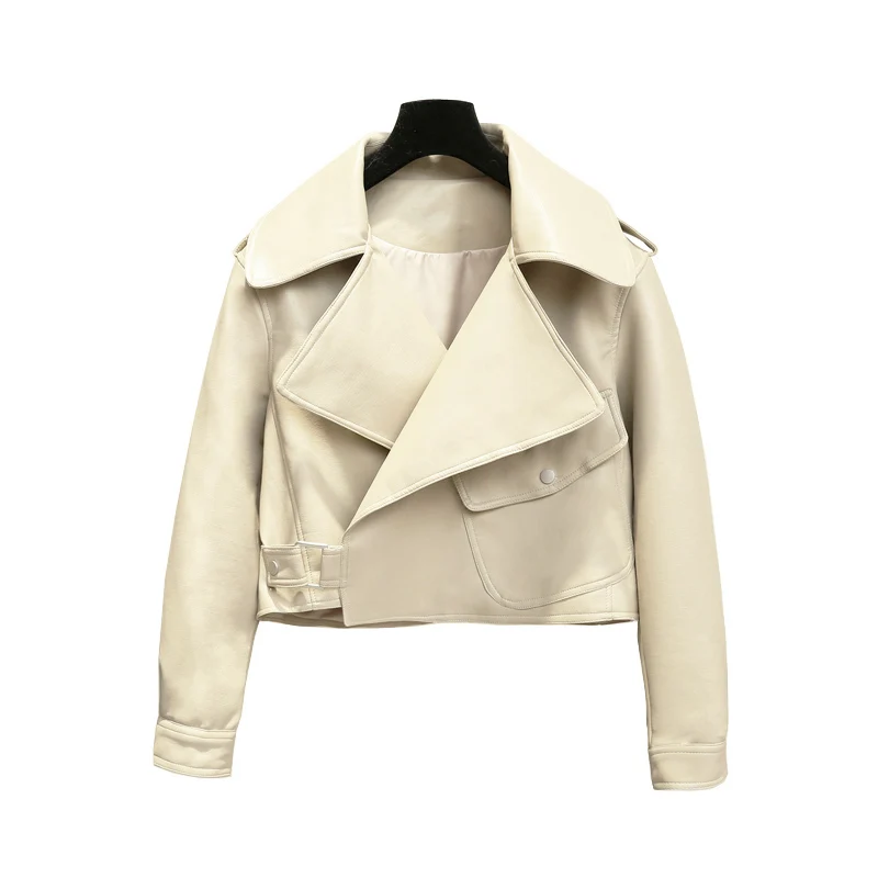 Возможно U женская верхняя одежда куртка с карманом цвет бежевый черный