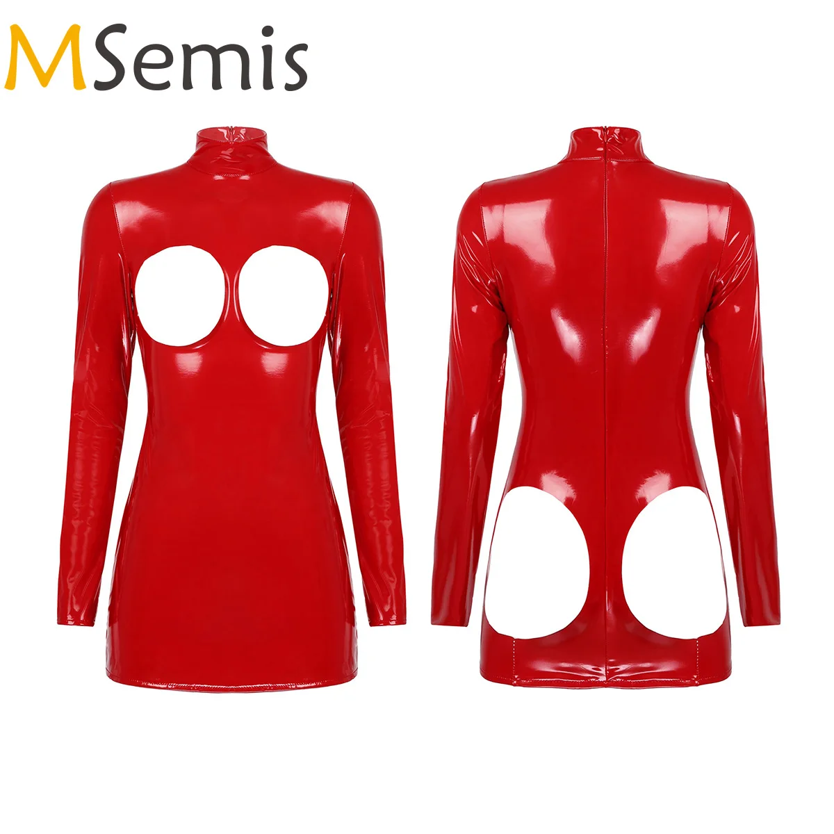 Женское нижнее белье платье с открытой грудью соблазнительное кожаное