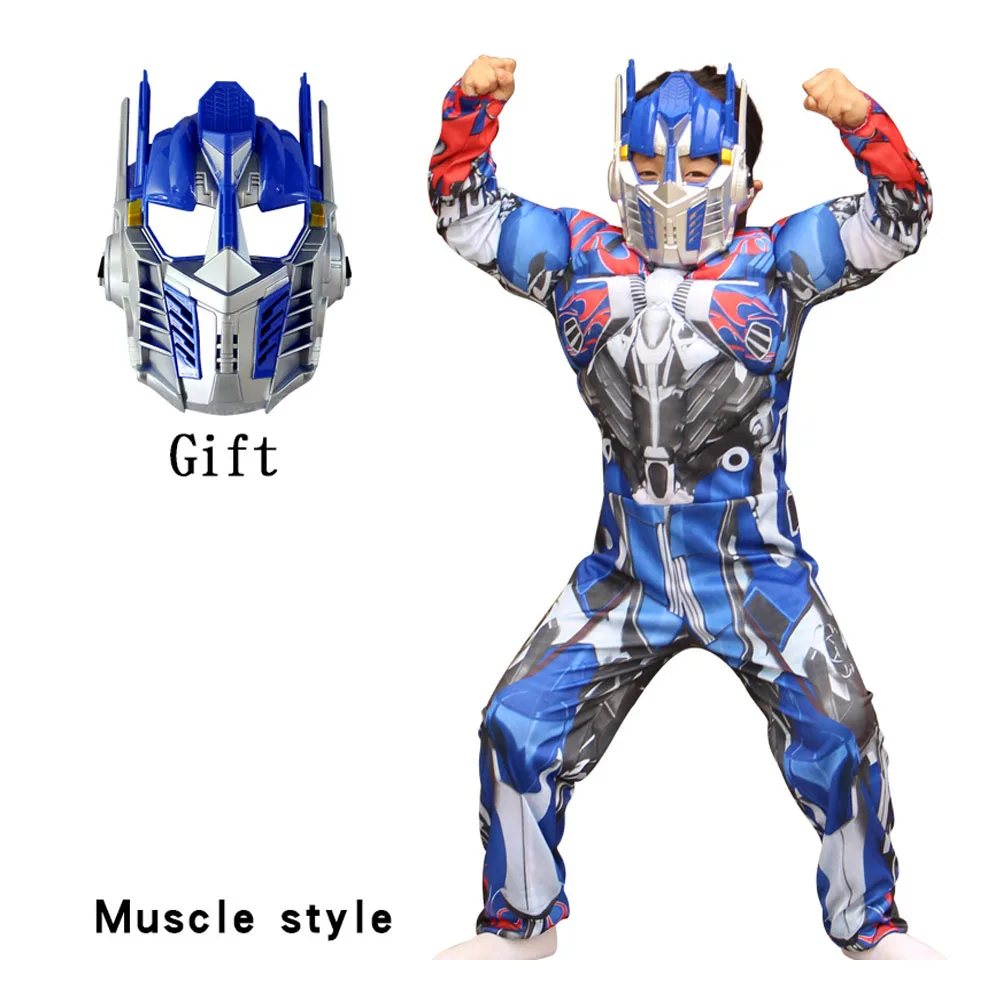 Детский костюм шмблби для косплея Супергерой маска мускулов Оптимус Прайм