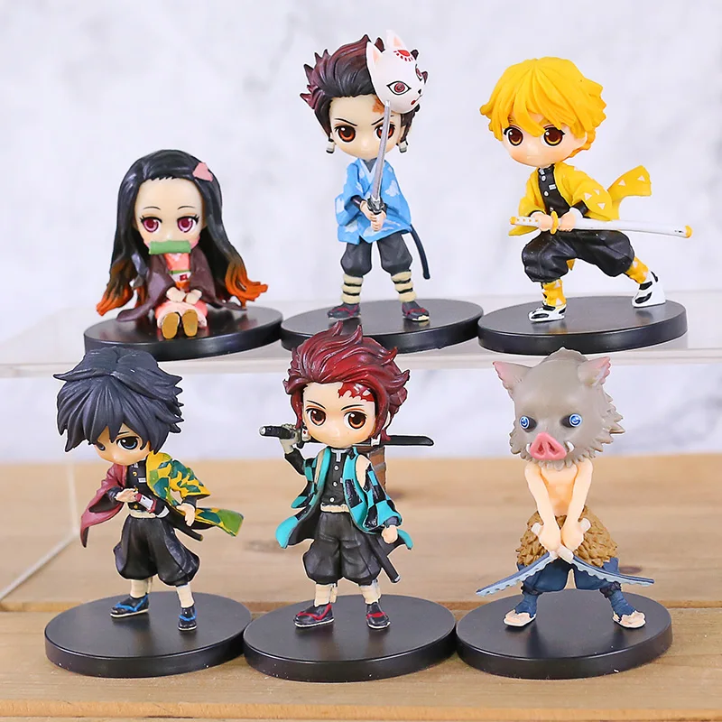 Аниме Demon Slayer Kimetsu No Yaiba фигурка Kamado Tanjirou Nezuko Giyuu Inosuk Agatsuma Q Posket игрушки в