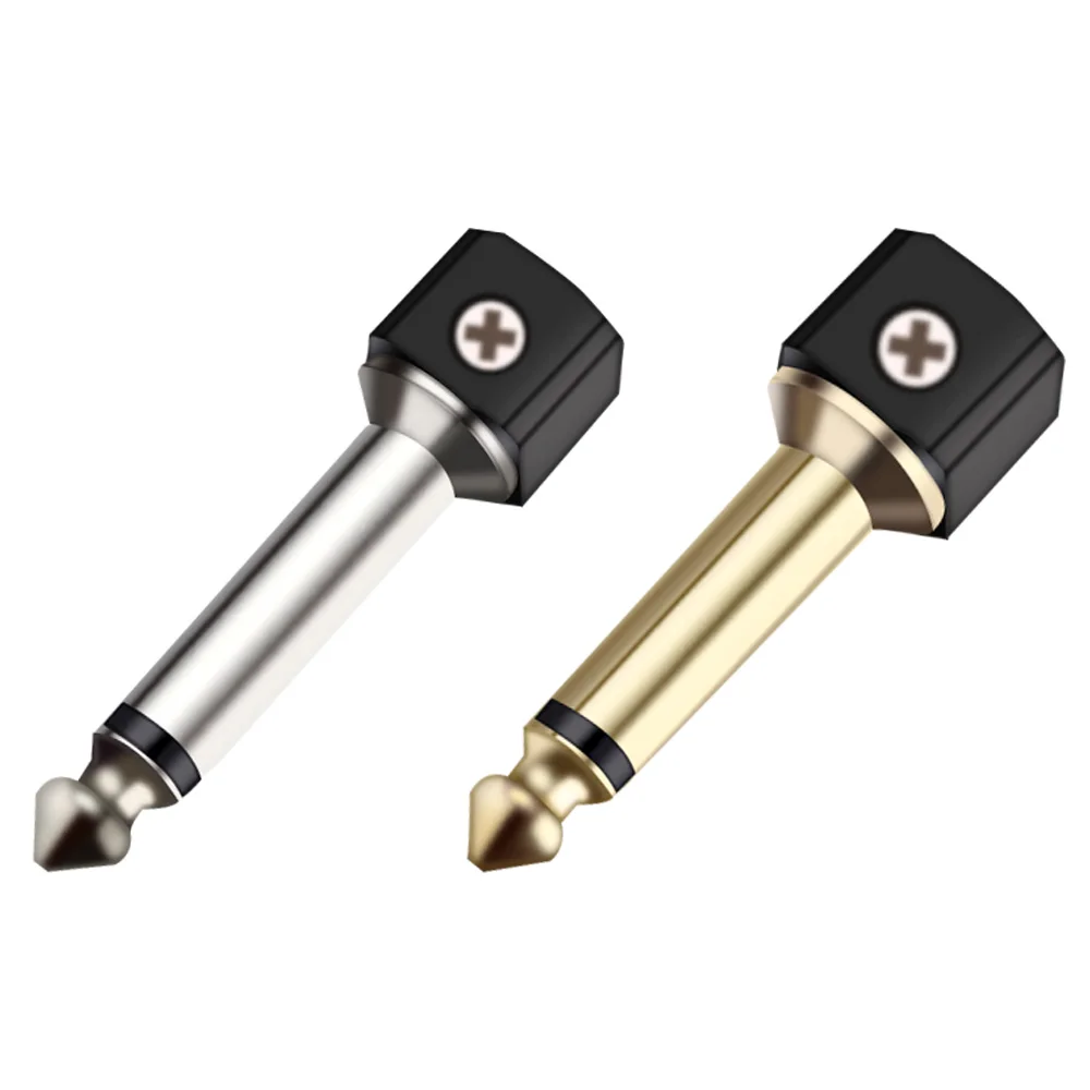 

100PCS DIY Strait Audio Solderless 6.35 Mono Plug Solder Free Plug guitar connector Chrome 6.3mm Jack PhoneJack Unbalance