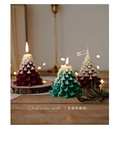 2021 creative handmade homemade christmas tree aromatherapy candle scene decoration aromatherapy candle gift box christmas tree