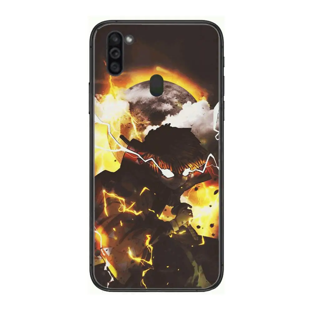 

Anime Demon Slayer Case for Mobile Phone Case Hull For Samsung Galaxy M 10 20 21 31 30 60S 31S Black Shell Art Cell Cover TPU