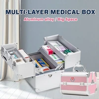 empty medicine box portable home first aid kit multifunction outpatient organizer multi layer medical box aluminum storage boxes
