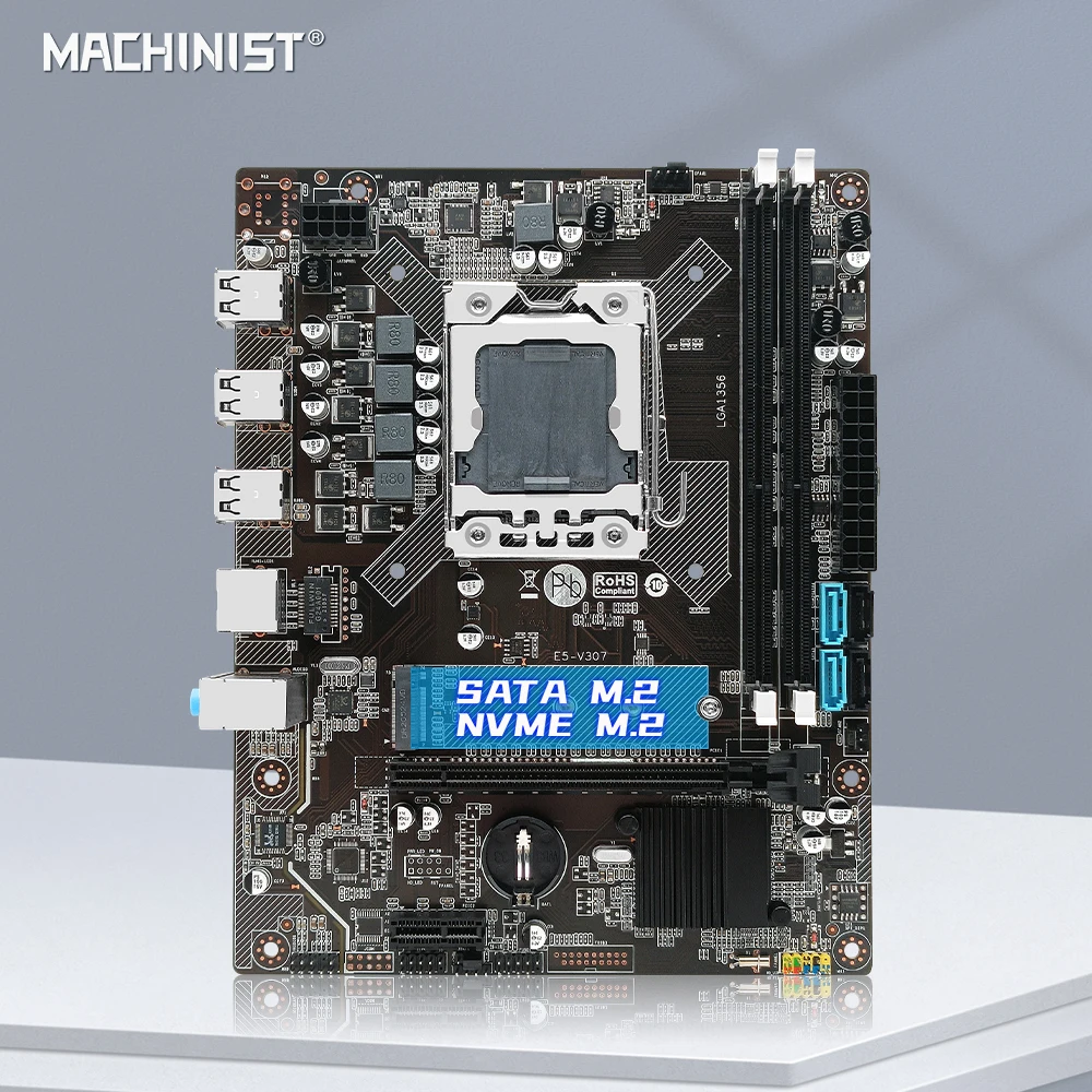 Десктопная материнская плата X79 LGA 1356 M.2 NVME с поддержкой двухканальной DDR3 REG ECC