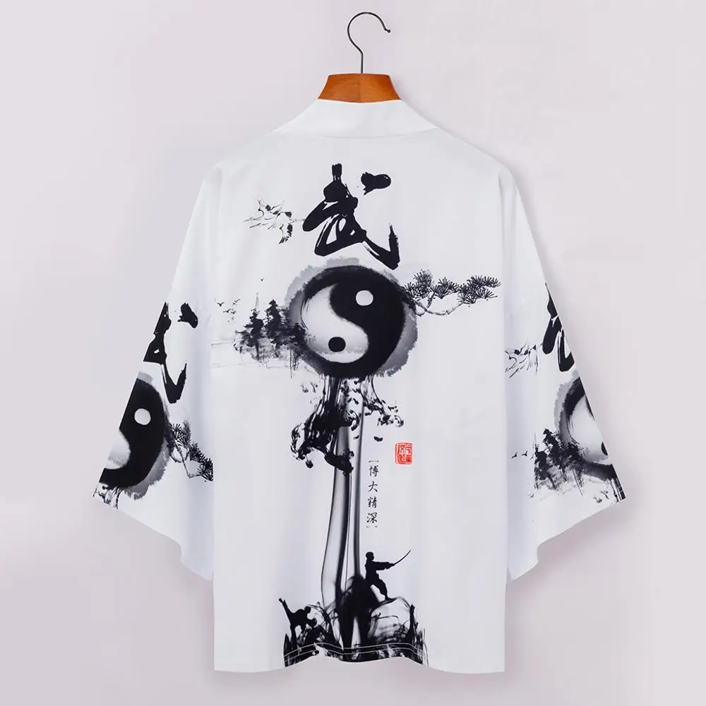 

2020 Men Women Fashion Cardigan Japan Harajuku Anime Thin Robe Clothes Japanese Style Casual Kimono Streetwear