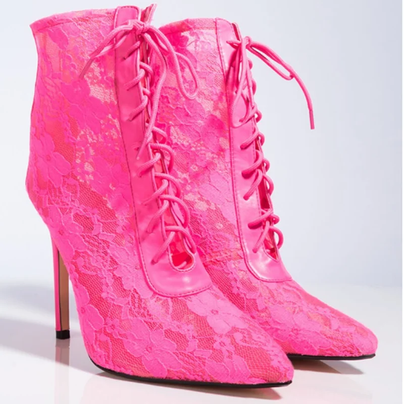 Ботильоны на платформе с высоким каблуком женские модные ботинки шпильке со