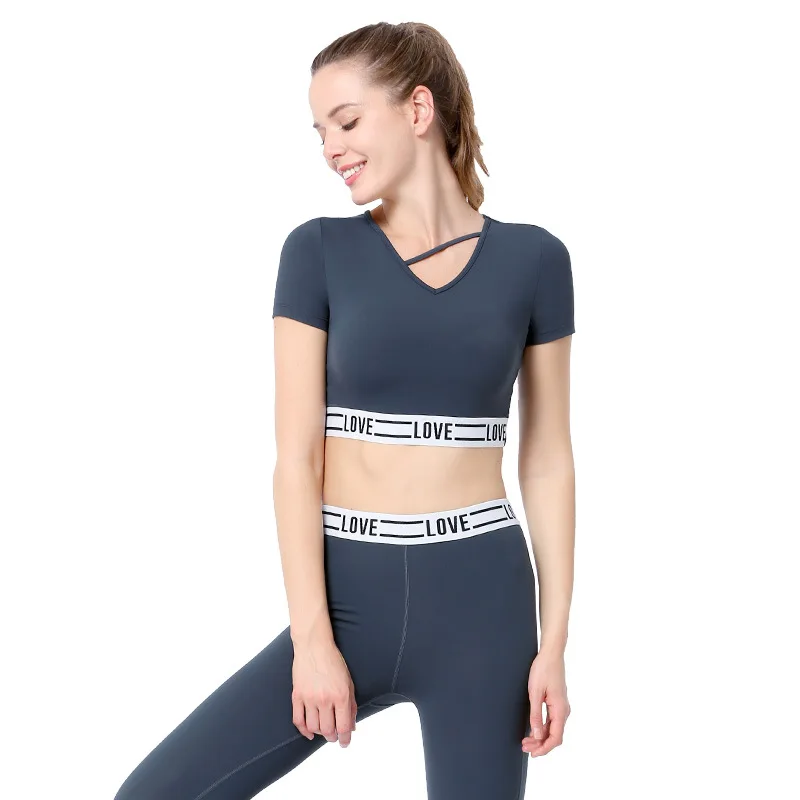 

Professional Exercise Training Equipment Workout Set Women's Yoga Sets Single-side Sanded Nylon Running Bra Sportswear 07JW428