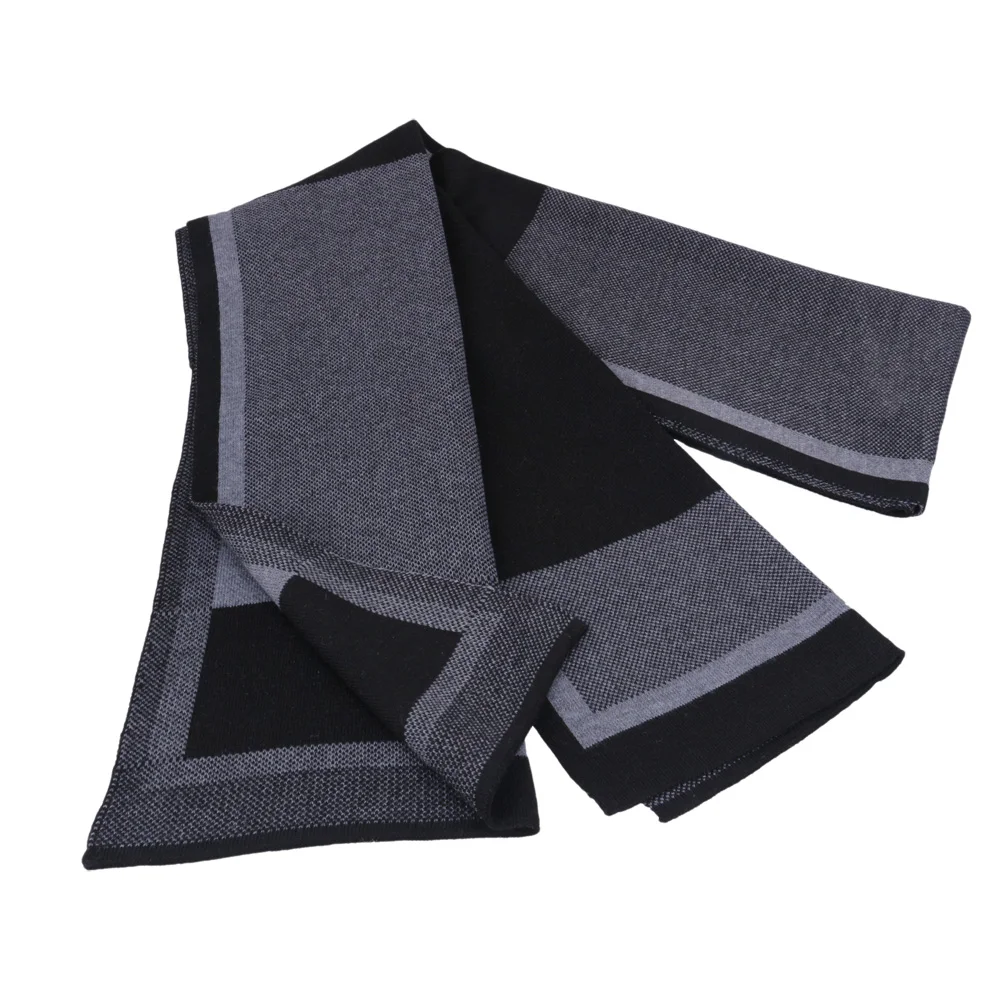 Мужской зимний шарф мужские шерстяные клетчатые кашемировые шарфы обертывания