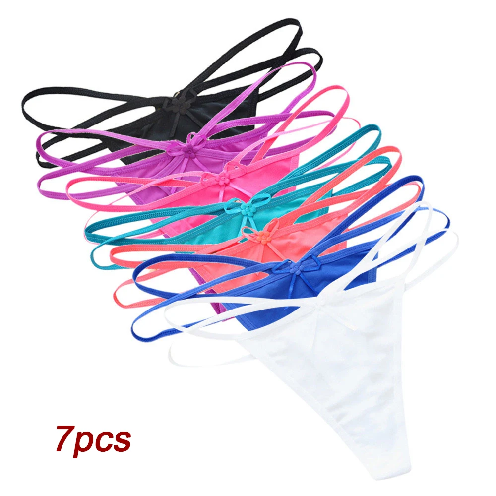 7 шт./упак. стринги на Для женщин сексуальные трусики mujer bragas Нижнее белье Женские