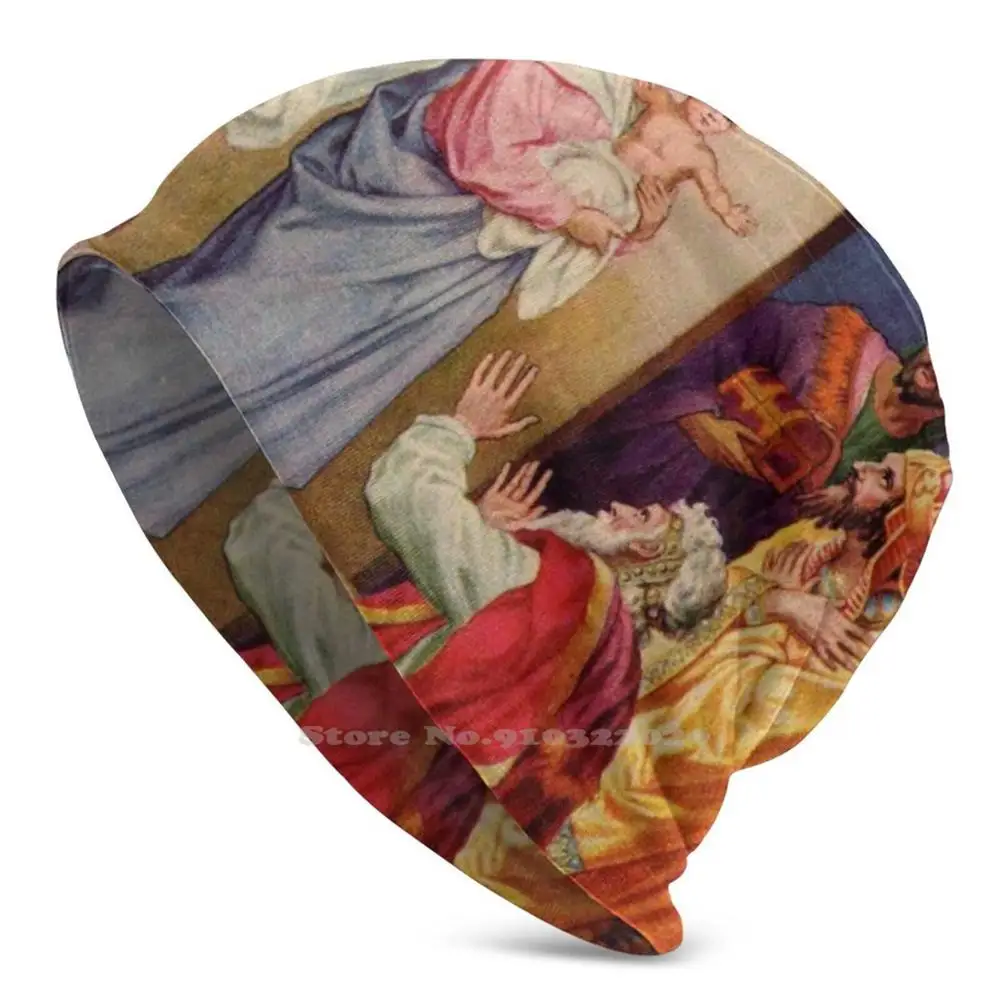 

3 Magi Visit Of Three Wise Men Christmas Nativity Scene Catholic Gift Beanie Autumn Winter Warm Hat Adoration Magi 3 Three Wise