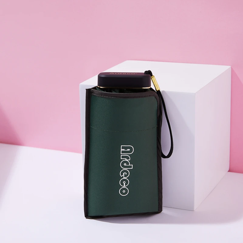 Мини зонтик Карманный Зонтик легкий маленький Солнечный Прозрачный Зонт пять