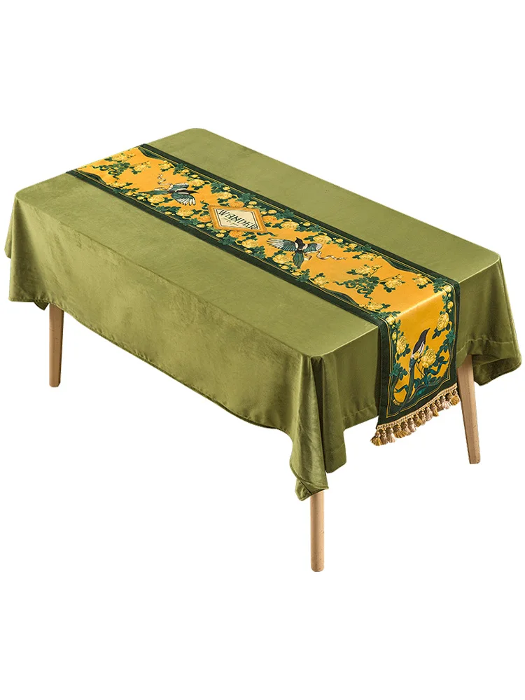 

American country table flag bed flag ins TV cabinet tea table custom Chinese luxury table cloth bed flag set