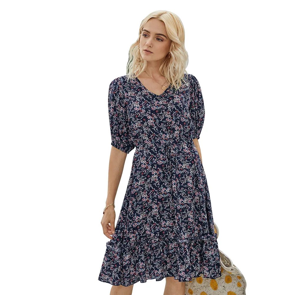 

Dresses For Women 2021 Traf Bohemian Style Dress New Sexy Temperament Print Y2k Summer Party Dresses Birthday Outfits For Women