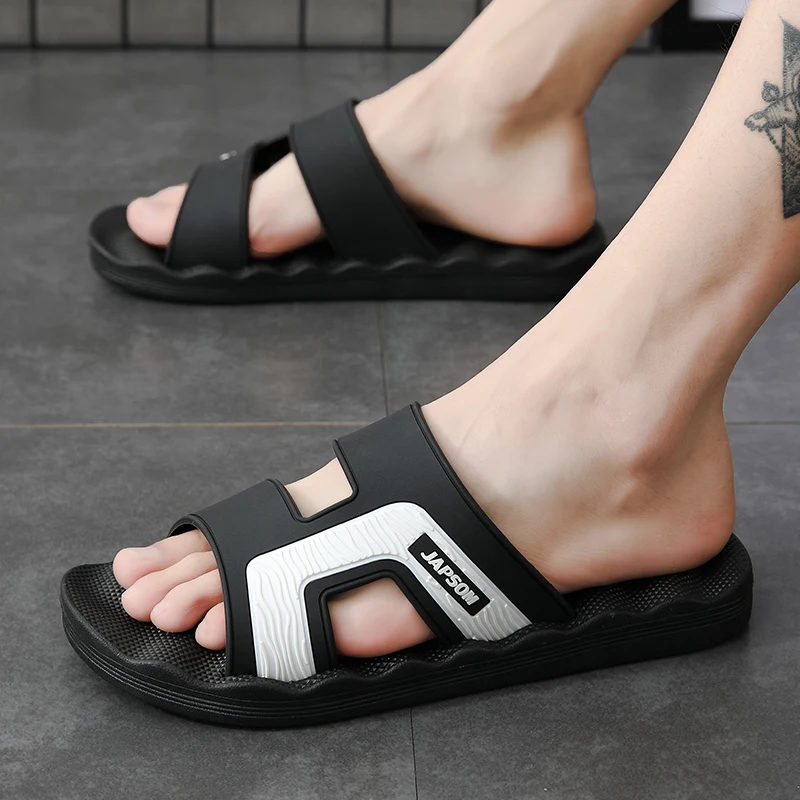 

Summer Soft Flat Indoor Slippers Men Slides Home House Slipper Sleepers Slipers Beach Badslippers Bath Shower Shoes Plus Size