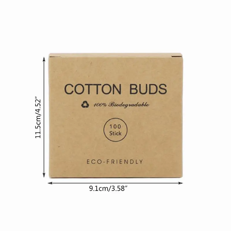 

New 200Pcs Double Tipped Bamboo Cotton Swabs Buds Biodegradable Wooden Nose Ear Cleaning Tools Makeup Sticks Applicator