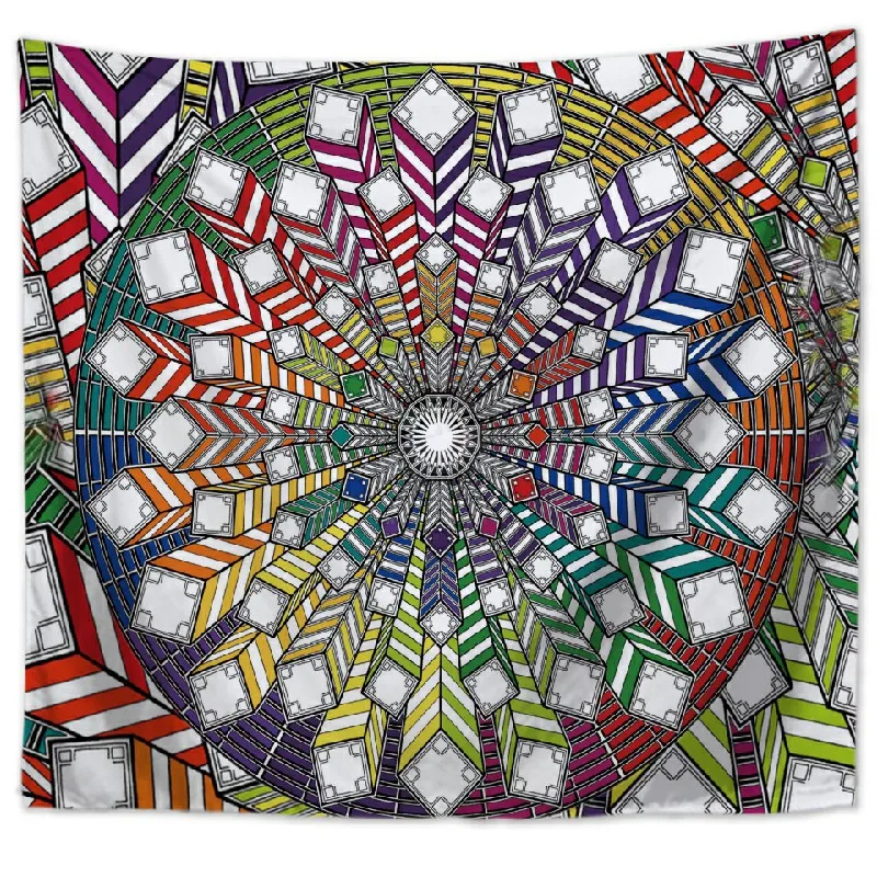GT1020-4 Thregost Colorful Mandala Tapestry Wall Hanging Polyester Printed Woven Wall Tapestries Indian Table Cloths Large Size Tapestry - Цвет: GT1020-4