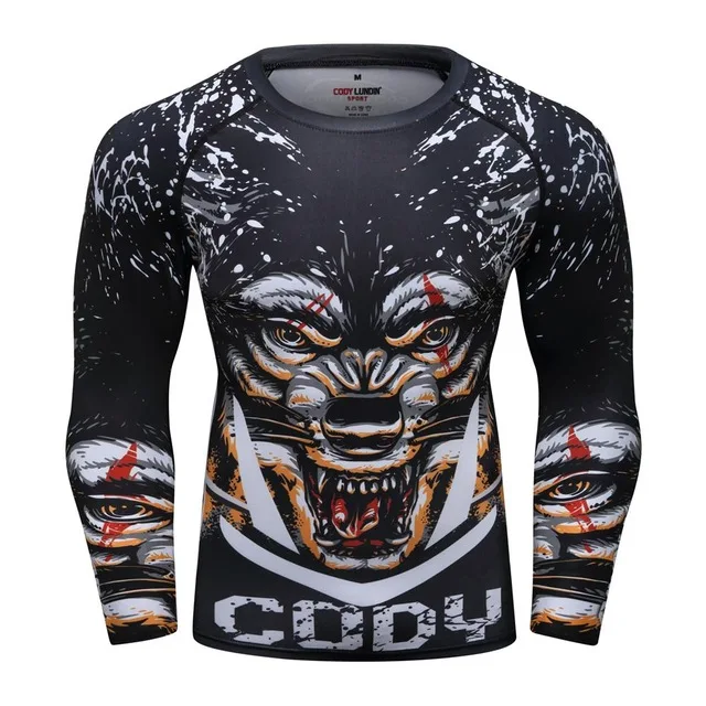 9 Футболка MMA herren rashguard jiu jitsu bjj футболка Langarm фитнес Муай Тай Бокс спортивный пуловер Рашгард MMA boxen Jersey - Цвет: 9