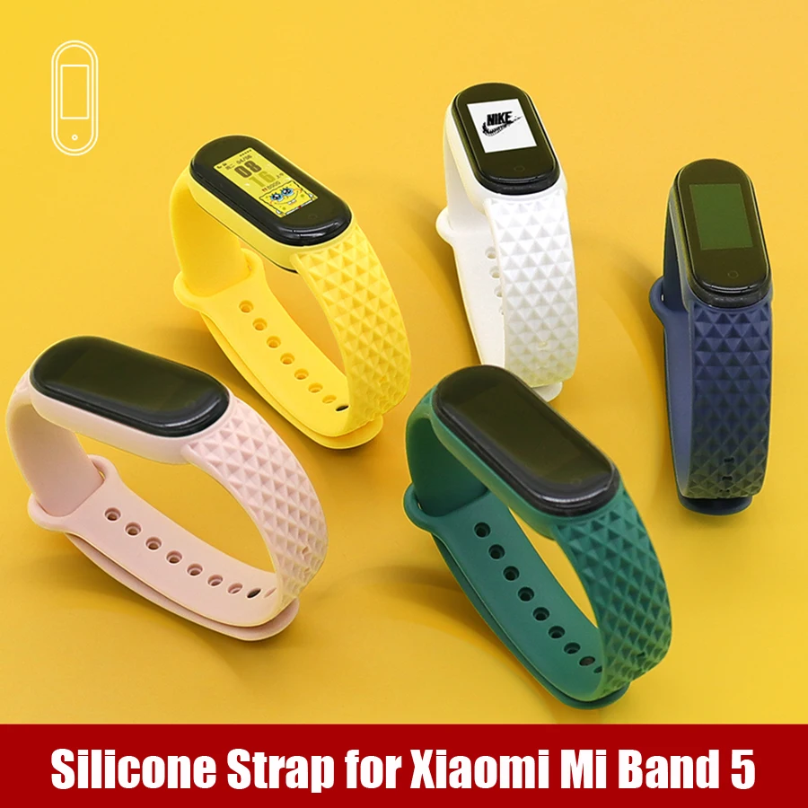 Ремешок силиконовый для Xiaomi Mi Band 6 цветной мягкий спортивный сменный Браслет 5 NFC |