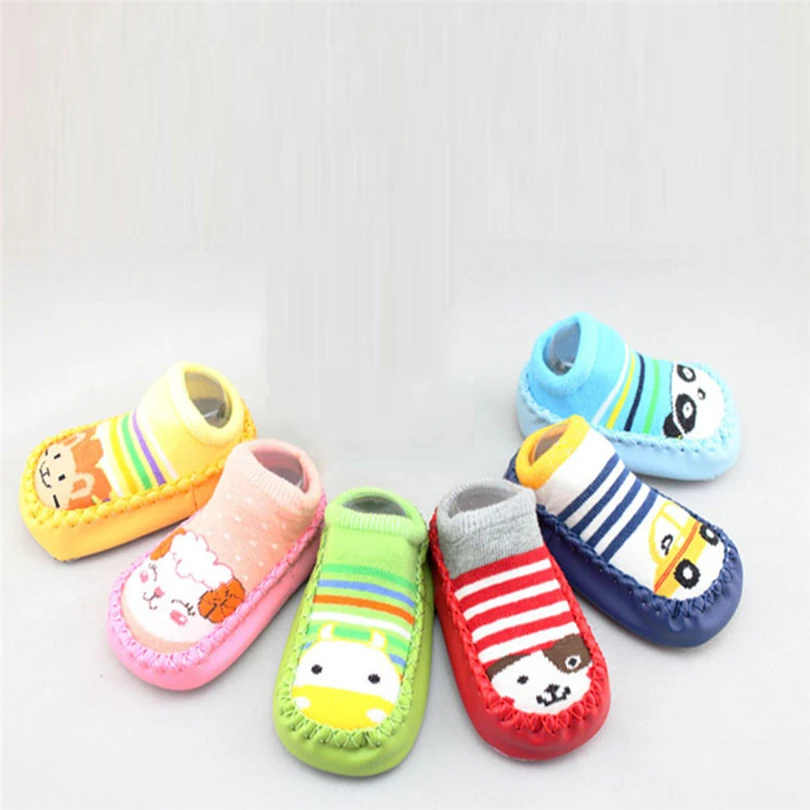 

Cartoon Newborn Baby Girl Boy first walkers toddler slip-on baby Socks shoes cute Anti-Slip first step shoes zapatos bebe A40