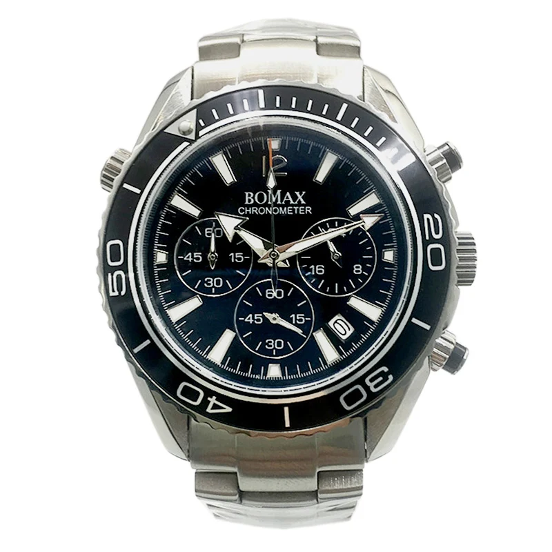 Кварцевые наручные часы с хронографом мужские sea master Япония Seiko vk63 часовой