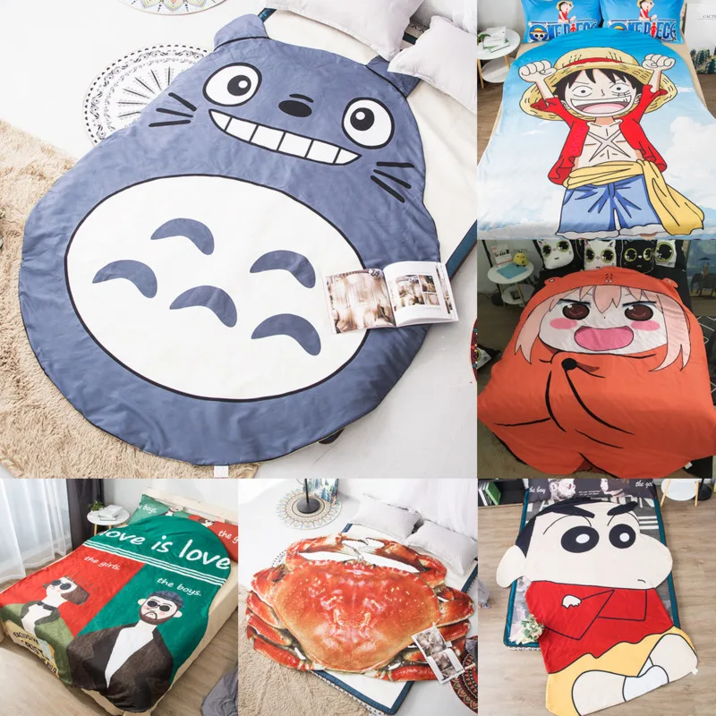 Crayon uno reconstruido Luffy manta de Totoro aire acondicionado edred&oacute;n doble colcha de verano estudiante edred&oacute;n para dormitorio Oficina resto Manta-0