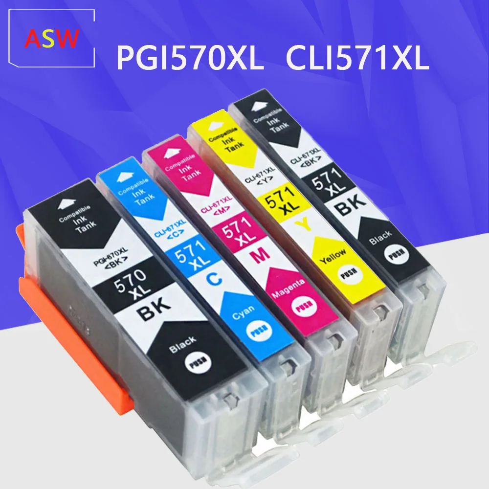 Чернильный картридж для Canon PGI 570 CLI 571 PGI570 XL Pixma MG5750 MG5751 MG5752 MG6850 MG7750 MG6853 MG7753 TS5050
