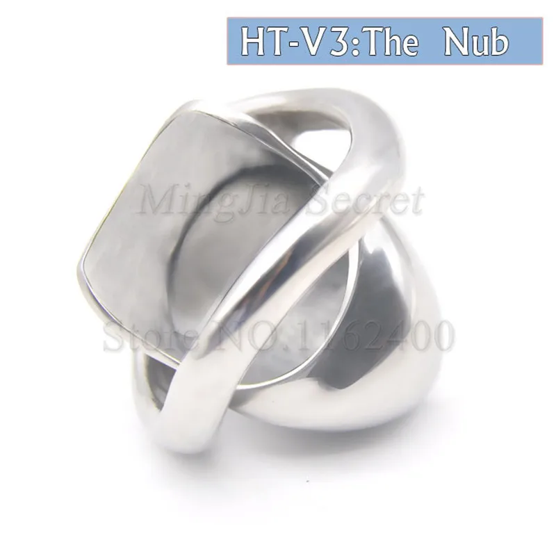 Мужской Пояс верности из нержавеющей стали HT V3 Nub клетка для пениса Кольца замок