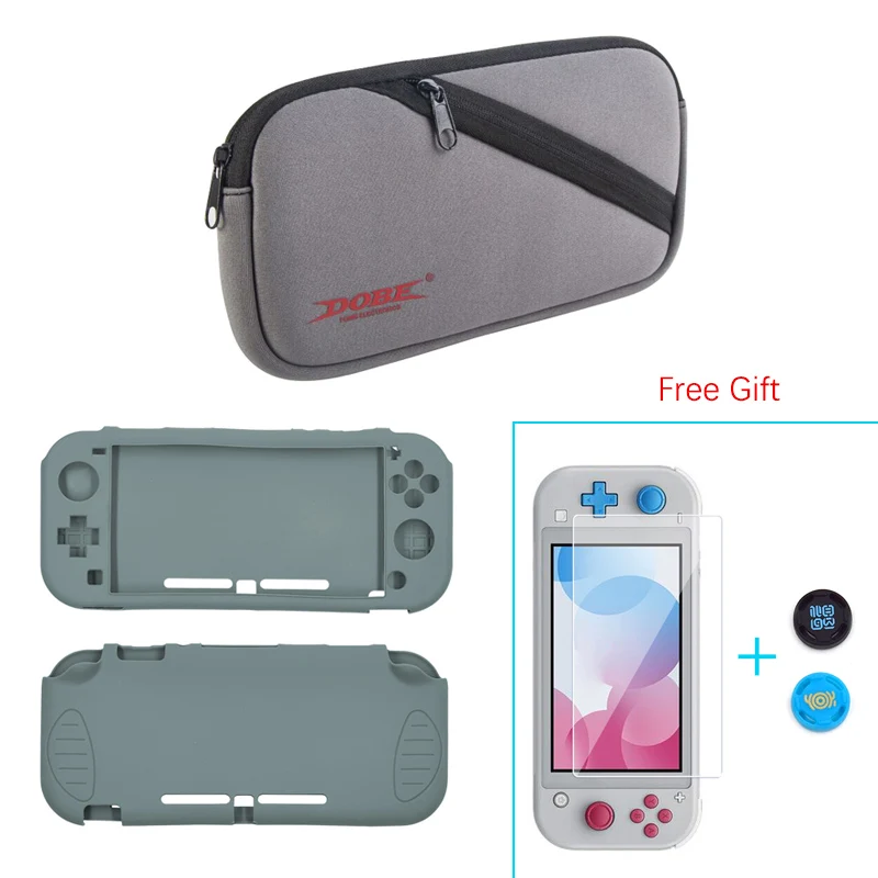 5 in 1 Nintend Switch Travel Carrying Bag Silicone Protector Case Tempered Glass For Nintendo Lite Console & Accessory | Электроника