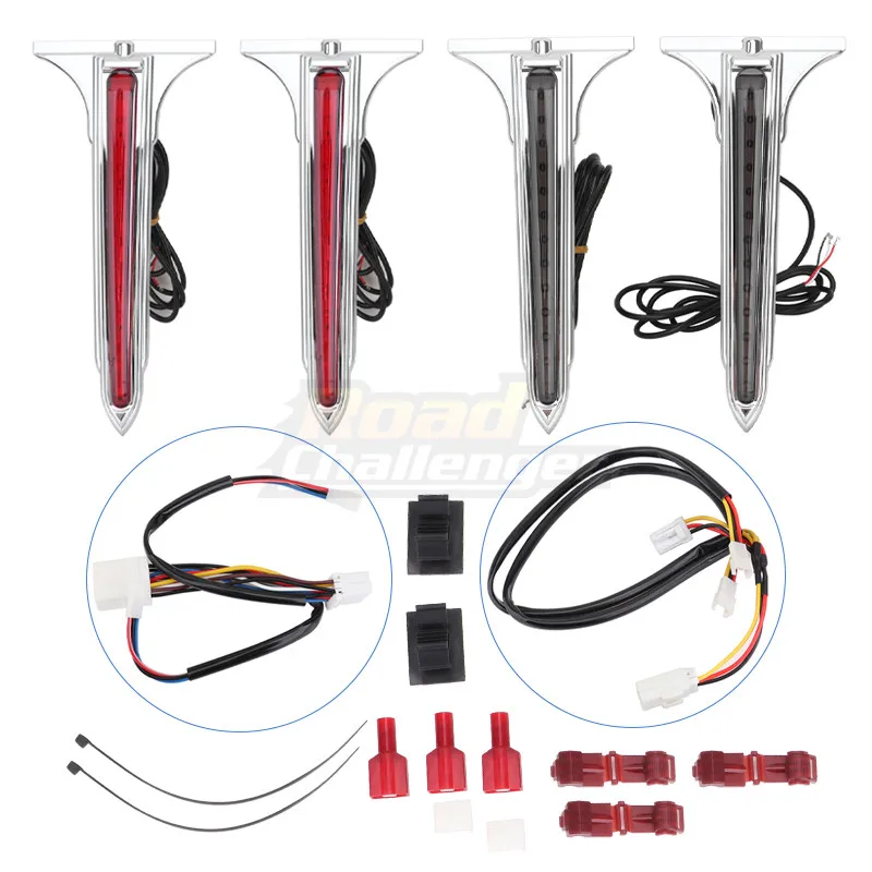 1 комплект мотоциклетный хромированный клиновидный светодиодный задний