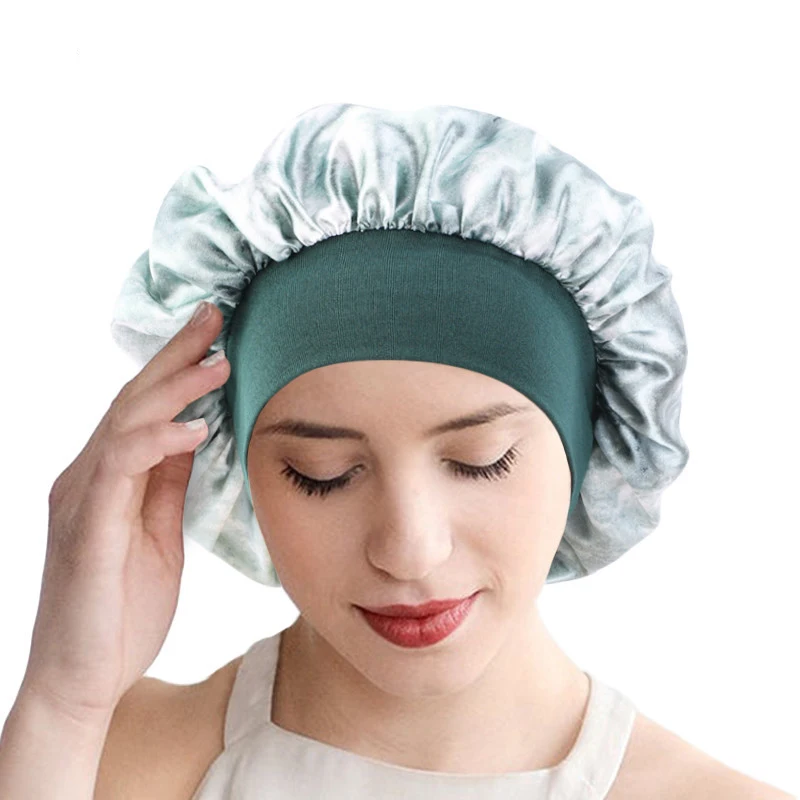 Новинка от Helisopus яркая атласная Кепка для сна с широкими боками кепка душа