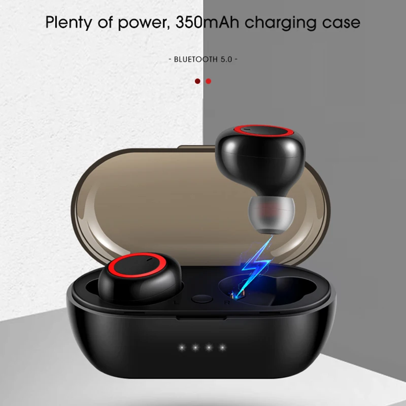 TWS наушники Bluetooth 5 0 истинные беспроводные супер бас стерео спортивные с зарядной