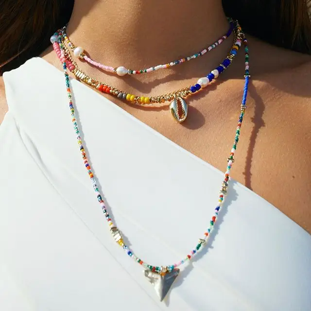 Оптовая продажа богемные женские бусы из натурального камня красного