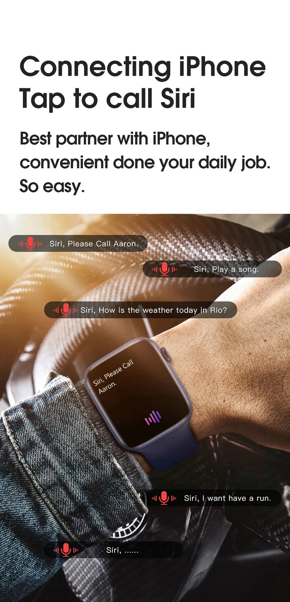 Оригинальные Смарт-часы серии 7 с функцией NFC голосовой помощник Siri смарт-браслет